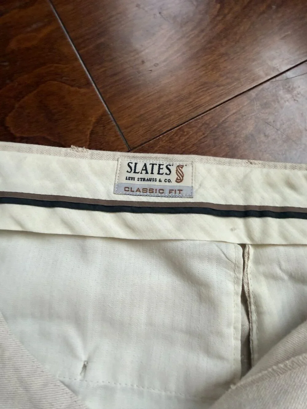 Slates by Levi Strauss & Co. Business Pants Size 32x30, Cream Linen